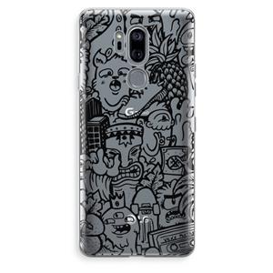 CaseCompany Vexx Black Mixtape: LG G7 Thinq Transparant Hoesje