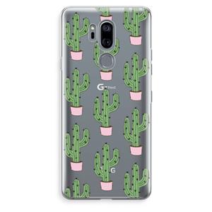 CaseCompany Cactus Lover: LG G7 Thinq Transparant Hoesje