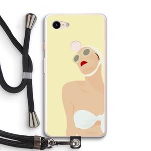CaseCompany Summer: Pixel 3 XL Transparant Hoesje met koord