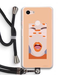 CaseCompany Surprise: Pixel 3 XL Transparant Hoesje met koord