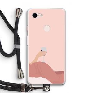 CaseCompany Wine: Pixel 3 XL Transparant Hoesje met koord