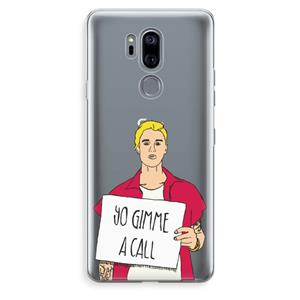 CaseCompany Gimme a call: LG G7 Thinq Transparant Hoesje