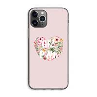CaseCompany GRL PWR Flower: iPhone 11 Pro Max Transparant Hoesje