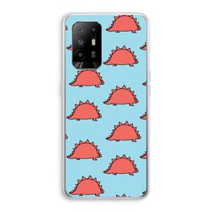 CaseCompany Dinosawrr: Oppo A94 5G Transparant Hoesje