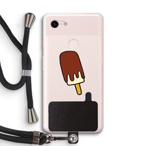 CaseCompany Frisco: Pixel 3 XL Transparant Hoesje met koord