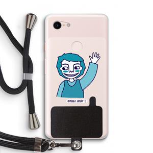 CaseCompany Zwaai: Pixel 3 XL Transparant Hoesje met koord