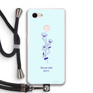 CaseCompany Bloom with grace: Pixel 3 XL Transparant Hoesje met koord