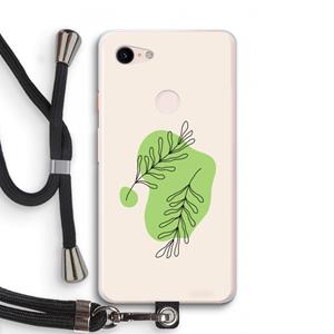 CaseCompany Beleaf in you: Pixel 3 XL Transparant Hoesje met koord
