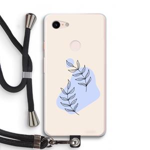 CaseCompany Leaf me if you can: Pixel 3 XL Transparant Hoesje met koord