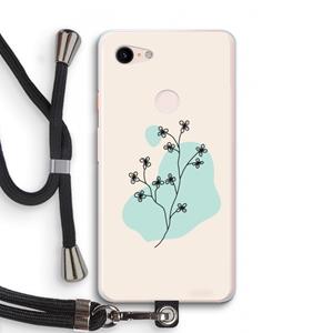 CaseCompany Love your petals: Pixel 3 XL Transparant Hoesje met koord