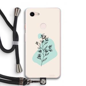 CaseCompany Violets are blue: Pixel 3 XL Transparant Hoesje met koord