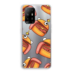 CaseCompany Hamburger: Oppo A94 5G Transparant Hoesje