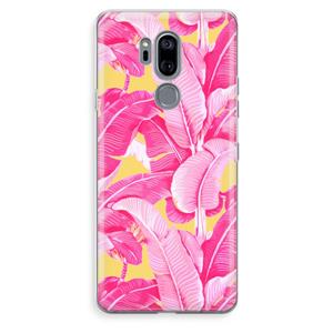 CaseCompany Pink Banana: LG G7 Thinq Transparant Hoesje
