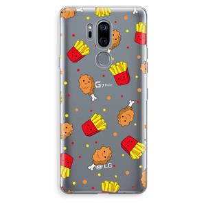 CaseCompany Chicken 'n Fries: LG G7 Thinq Transparant Hoesje