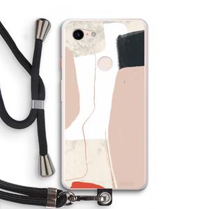 CaseCompany Lava: Pixel 3 XL Transparant Hoesje met koord