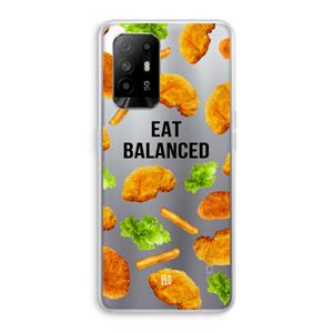 CaseCompany Eat Balanced: Oppo A94 5G Transparant Hoesje