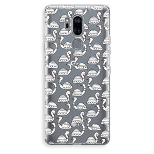 CaseCompany Zwanen: LG G7 Thinq Transparant Hoesje