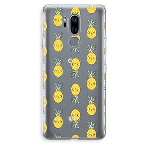 CaseCompany Ananas: LG G7 Thinq Transparant Hoesje