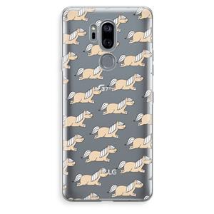 CaseCompany Ponys: LG G7 Thinq Transparant Hoesje