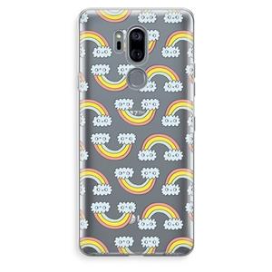 CaseCompany Regenboog: LG G7 Thinq Transparant Hoesje