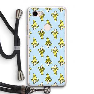 CaseCompany Bananas: Pixel 3 Transparant Hoesje met koord