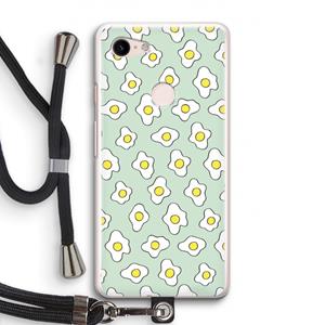 CaseCompany Spiegeleitjes: Pixel 3 Transparant Hoesje met koord