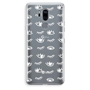 CaseCompany Eye pattern #3: LG G7 Thinq Transparant Hoesje