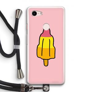 CaseCompany Raketijsje: Pixel 3 Transparant Hoesje met koord