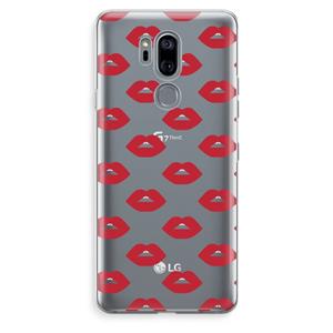 CaseCompany Lips: LG G7 Thinq Transparant Hoesje