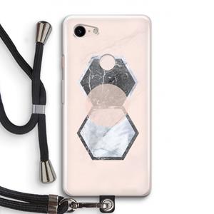 CaseCompany Creatieve toets: Pixel 3 Transparant Hoesje met koord
