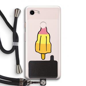 CaseCompany Raketijsje: Pixel 3 Transparant Hoesje met koord