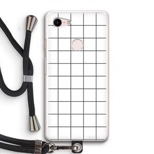 CaseCompany Rooster: Pixel 3 Transparant Hoesje met koord