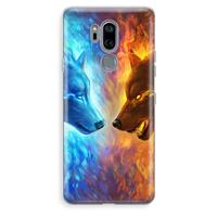 CaseCompany Fire & Ice: LG G7 Thinq Transparant Hoesje