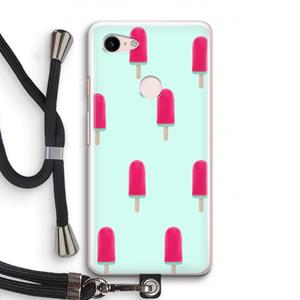 CaseCompany Waterijsje: Pixel 3 Transparant Hoesje met koord