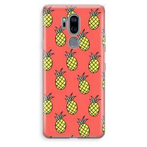 CaseCompany Ananas: LG G7 Thinq Transparant Hoesje
