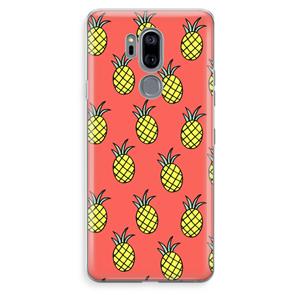 CaseCompany Ananas: LG G7 Thinq Transparant Hoesje