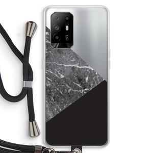 CaseCompany Combinatie marmer: Oppo A94 5G Transparant Hoesje met koord