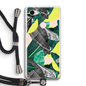 CaseCompany Fantasie jungle: Pixel 3 Transparant Hoesje met koord