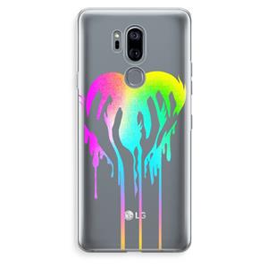 CaseCompany Hold My Heart: LG G7 Thinq Transparant Hoesje