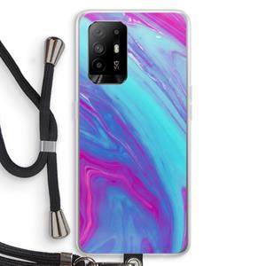 CaseCompany Zweverige regenboog: Oppo A94 5G Transparant Hoesje met koord