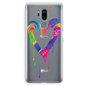 CaseCompany Melts My Heart: LG G7 Thinq Transparant Hoesje