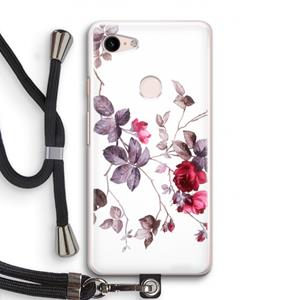 CaseCompany Mooie bloemen: Pixel 3 Transparant Hoesje met koord