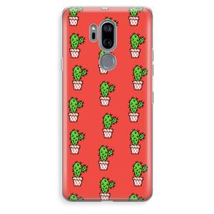 CaseCompany Mini cactus: LG G7 Thinq Transparant Hoesje