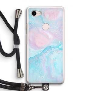 CaseCompany Fantasie pastel: Pixel 3 Transparant Hoesje met koord