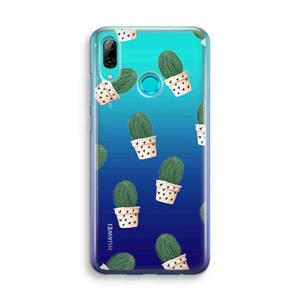 CaseCompany Cactusprint roze: Huawei P Smart (2019) Transparant Hoesje