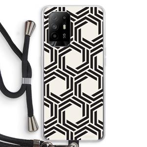 CaseCompany Geometrisch patroon: Oppo A94 5G Transparant Hoesje met koord