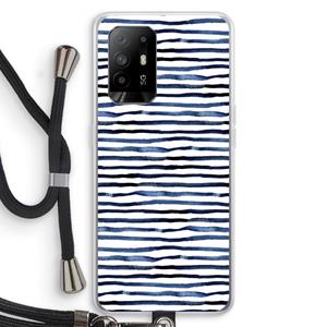 CaseCompany Verrassende lijnen: Oppo A94 5G Transparant Hoesje met koord