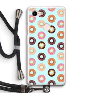 CaseCompany Donuts: Pixel 3 Transparant Hoesje met koord