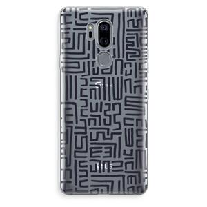CaseCompany Moroccan Print: LG G7 Thinq Transparant Hoesje