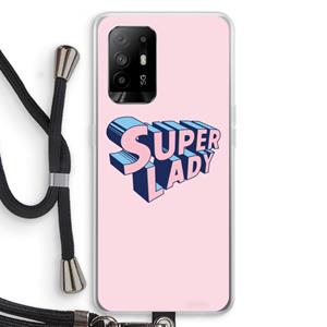 CaseCompany Superlady: Oppo A94 5G Transparant Hoesje met koord